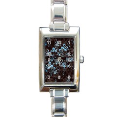 Flamingo Pattern Rectangle Italian Charm Watch by ValentinaDesign