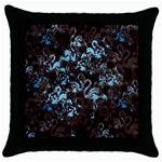 Flamingo pattern Throw Pillow Case (Black) Front