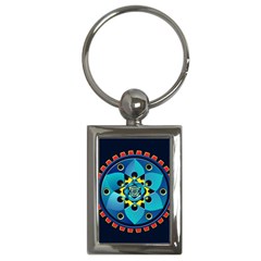 Abstract Mechanical Object Key Chains (rectangle) 