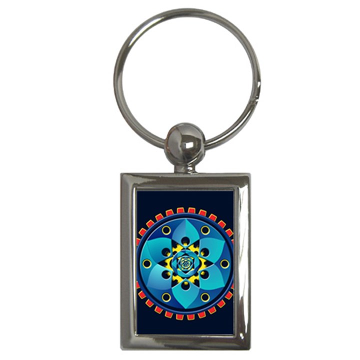 Abstract Mechanical Object Key Chains (Rectangle) 