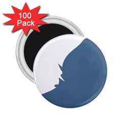 Blue White Hill 2 25  Magnets (100 Pack) 