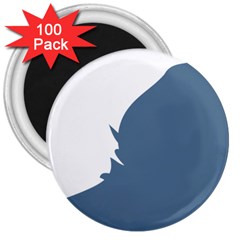 Blue White Hill 3  Magnets (100 Pack)