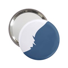 Blue White Hill 2 25  Handbag Mirrors by Mariart