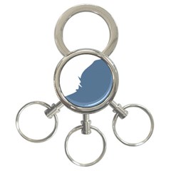 Blue White Hill 3-ring Key Chains by Mariart