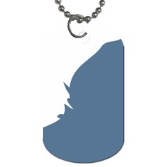 Blue White Hill Dog Tag (one Side)