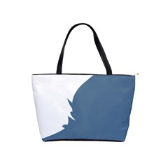 Blue White Hill Shoulder Handbags by Mariart