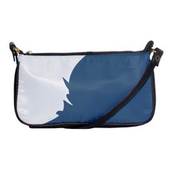 Blue White Hill Shoulder Clutch Bags