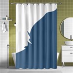 Blue White Hill Shower Curtain 48  x 72  (Small)  Curtain(48  X 72 ) - 42.18 x64.8  Curtain(48  X 72 )