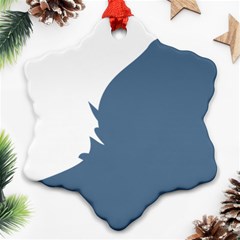 Blue White Hill Ornament (snowflake)