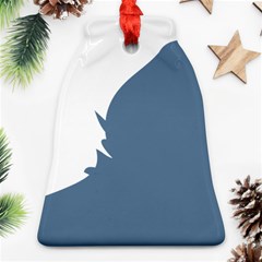 Blue White Hill Bell Ornament (two Sides)