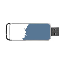 Blue White Hill Portable Usb Flash (two Sides) by Mariart