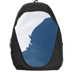 Blue White Hill Backpack Bag by Mariart