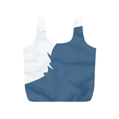 Blue White Hill Full Print Recycle Bags (s)  by Mariart