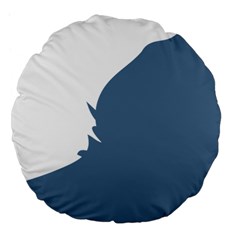 Blue White Hill Large 18  Premium Flano Round Cushions