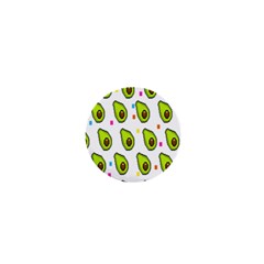 Avocado Seeds Green Fruit Plaid 1  Mini Buttons by Mariart