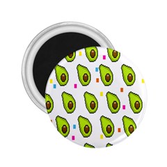 Avocado Seeds Green Fruit Plaid 2 25  Magnets