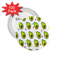 Avocado Seeds Green Fruit Plaid 2 25  Buttons (100 Pack)  by Mariart