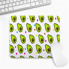 Avocado Seeds Green Fruit Plaid Large Mousepads by Mariart