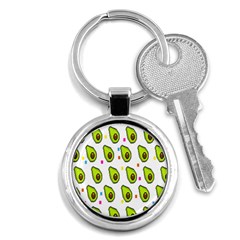 Avocado Seeds Green Fruit Plaid Key Chains (round)  by Mariart