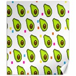 Avocado Seeds Green Fruit Plaid Canvas 8  x 10  8.15 x9.66  Canvas - 1