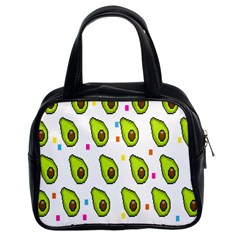 Avocado Seeds Green Fruit Plaid Classic Handbags (2 Sides) by Mariart