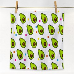 Avocado Seeds Green Fruit Plaid Face Towel