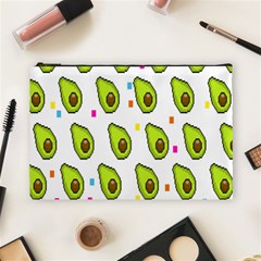 Avocado Seeds Green Fruit Plaid Cosmetic Bag (large) 