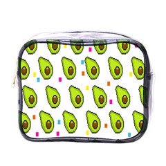 Avocado Seeds Green Fruit Plaid Mini Toiletries Bags