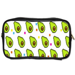 Avocado Seeds Green Fruit Plaid Toiletries Bags 2-side by Mariart