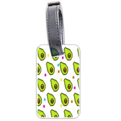 Avocado Seeds Green Fruit Plaid Luggage Tags (two Sides)