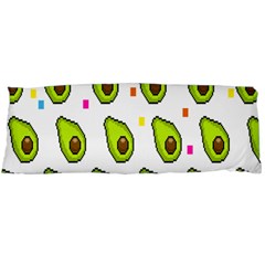 Avocado Seeds Green Fruit Plaid Body Pillow Case (dakimakura)