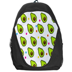 Avocado Seeds Green Fruit Plaid Backpack Bag by Mariart