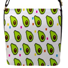 Avocado Seeds Green Fruit Plaid Flap Messenger Bag (s)