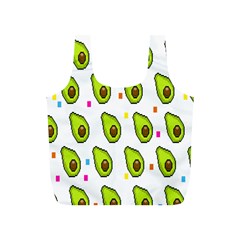 Avocado Seeds Green Fruit Plaid Full Print Recycle Bags (s)  by Mariart