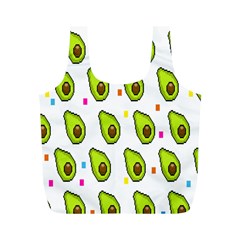 Avocado Seeds Green Fruit Plaid Full Print Recycle Bags (m)  by Mariart