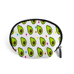 Avocado Seeds Green Fruit Plaid Accessory Pouches (small) 