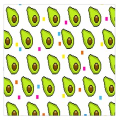 Avocado Seeds Green Fruit Plaid Large Satin Scarf (square)