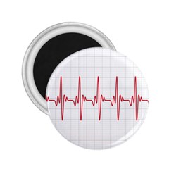 Cardiogram Vary Heart Rate Perform Line Red Plaid Wave Waves Chevron 2 25  Magnets