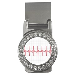 Cardiogram Vary Heart Rate Perform Line Red Plaid Wave Waves Chevron Money Clips (cz)  by Mariart