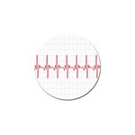 Cardiogram Vary Heart Rate Perform Line Red Plaid Wave Waves Chevron Golf Ball Marker (4 pack) Front