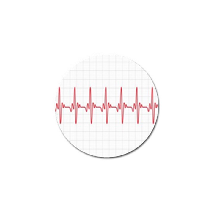 Cardiogram Vary Heart Rate Perform Line Red Plaid Wave Waves Chevron Golf Ball Marker (4 pack)