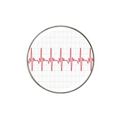 Cardiogram Vary Heart Rate Perform Line Red Plaid Wave Waves Chevron Hat Clip Ball Marker (10 Pack)