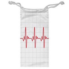 Cardiogram Vary Heart Rate Perform Line Red Plaid Wave Waves Chevron Jewelry Bag