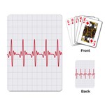 Cardiogram Vary Heart Rate Perform Line Red Plaid Wave Waves Chevron Playing Card Back