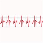 Cardiogram Vary Heart Rate Perform Line Red Plaid Wave Waves Chevron Large Bar Mats 32 x8.5  Bar Mat