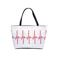 Cardiogram Vary Heart Rate Perform Line Red Plaid Wave Waves Chevron Shoulder Handbags by Mariart