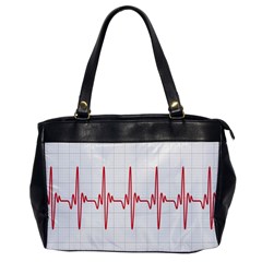 Cardiogram Vary Heart Rate Perform Line Red Plaid Wave Waves Chevron Office Handbags by Mariart