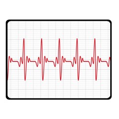 Cardiogram Vary Heart Rate Perform Line Red Plaid Wave Waves Chevron Fleece Blanket (small) by Mariart