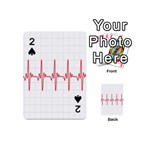 Cardiogram Vary Heart Rate Perform Line Red Plaid Wave Waves Chevron Playing Cards 54 (Mini)  Front - Spade2