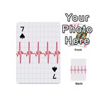 Cardiogram Vary Heart Rate Perform Line Red Plaid Wave Waves Chevron Playing Cards 54 (Mini)  Front - Spade7